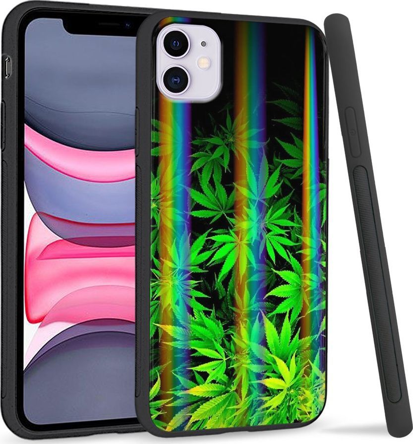 Super Fashion Etui Rainbow Series na Apple iPhone 11 Czarne Zioło 1