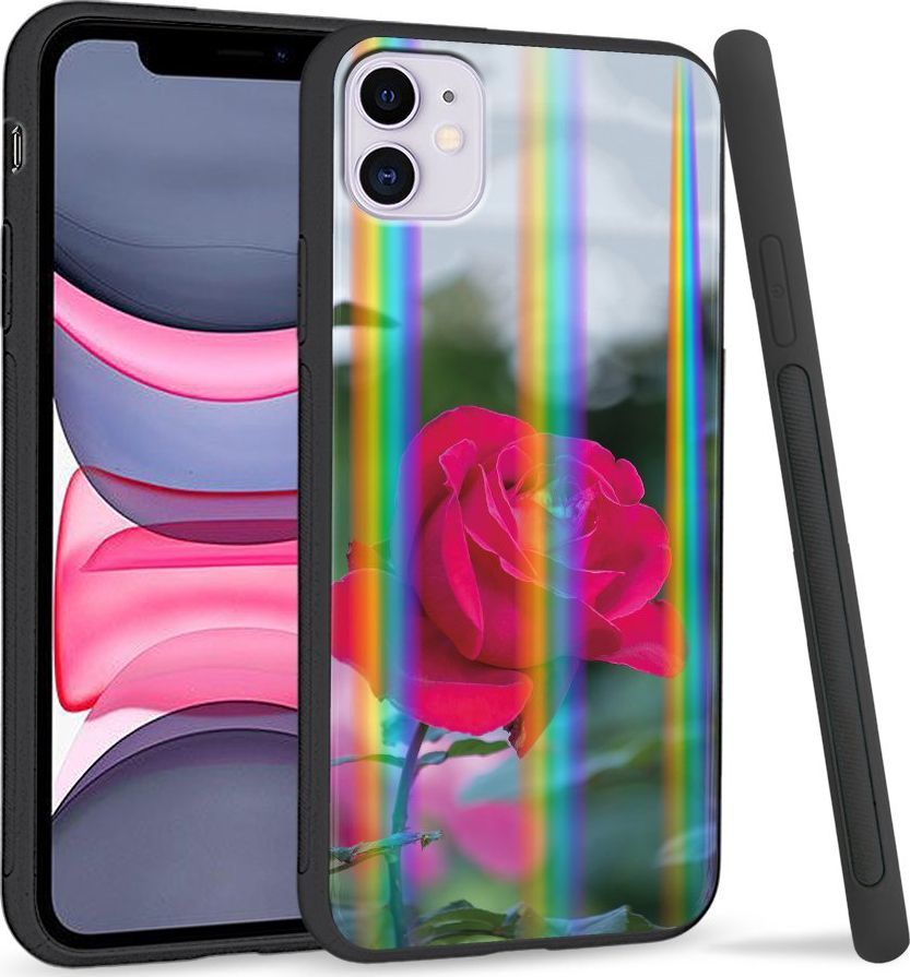 Super Fashion Etui Rainbow Series na Apple iPhone 11 Pąk rózy 1