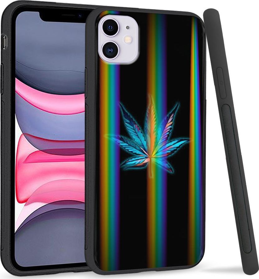 Super Fashion Etui Rainbow Series na Apple iPhone 11 Liść 1