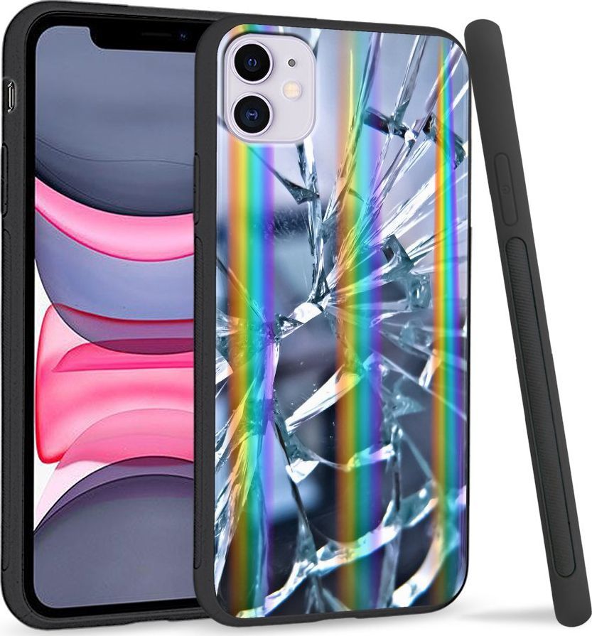 Super Fashion Etui Rainbow Series na Apple iPhone 11 Pęknięte szkło 1