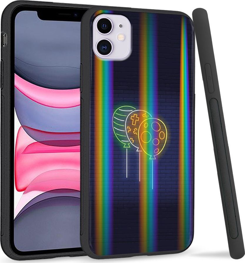 Super Fashion Etui Rainbow Series na Apple iPhone 11 Neonowe balony 1