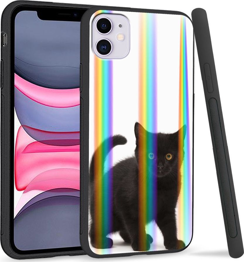 Super Fashion Etui Rainbow Series na Apple iPhone 11 Black Kitty 1