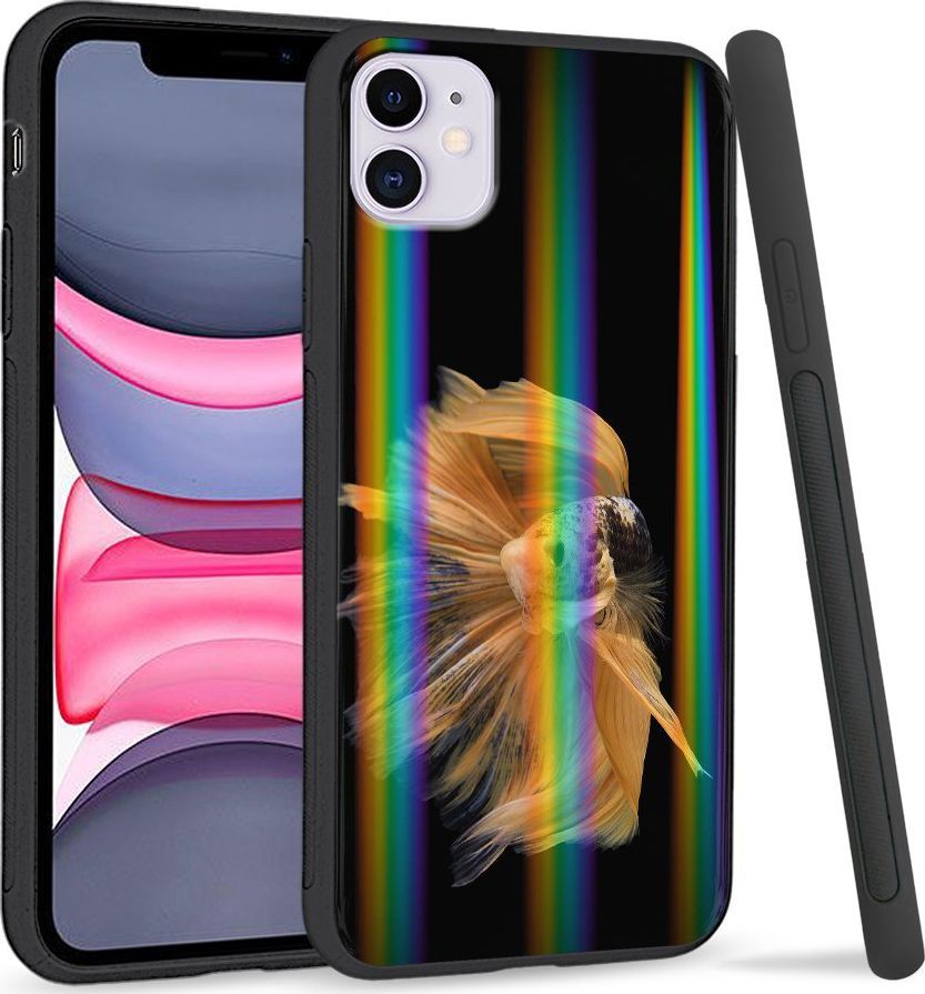 Super Fashion Etui Rainbow Series na Apple iPhone 11 Złota rybka 1