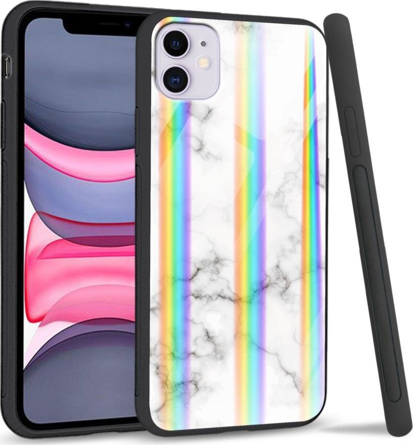 Super Fashion Etui Rainbow Series na Apple iPhone 11 White granite 1
