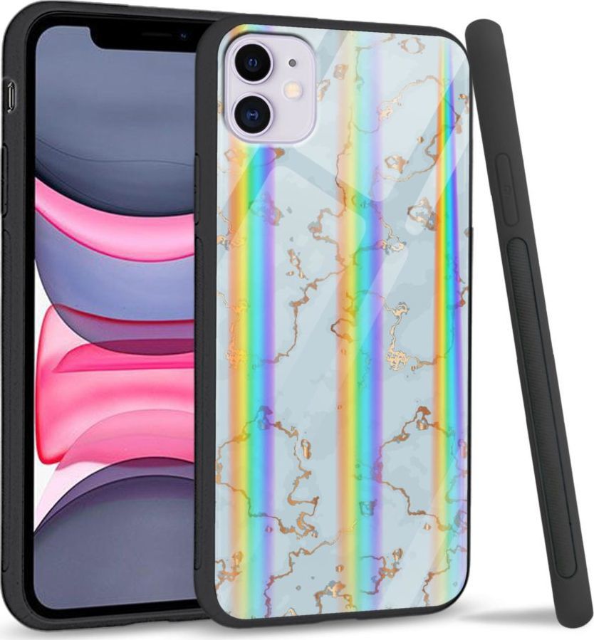 Super Fashion Etui Rainbow Series na Apple iPhone 11 Golden blue granite 1
