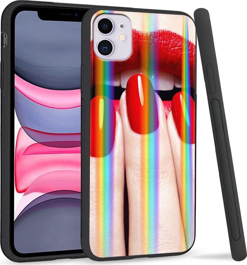 Super Fashion Etui Rainbow Series na Apple iPhone 11 Red Nails 1
