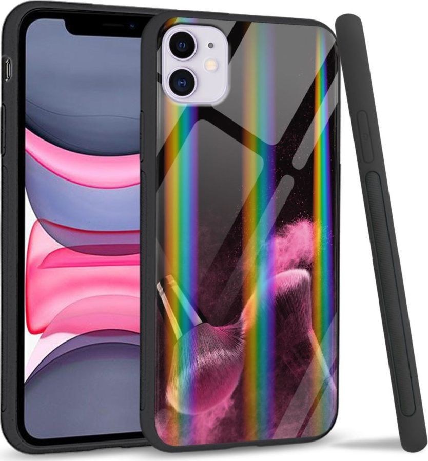 Super Fashion Etui Rainbow Series na Apple iPhone 11 Pink powder brush 1