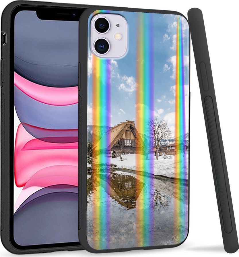 Super Fashion Etui Rainbow Series na Apple iPhone 11 Górska chata 1