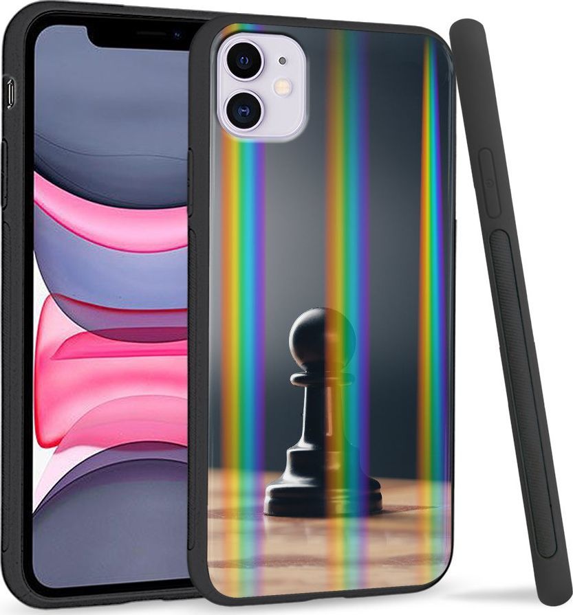 Super Fashion Etui Rainbow Series na Apple iPhone 11 Czarny pionek 1