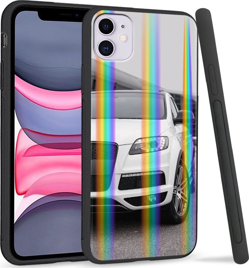 Super Fashion Etui Rainbow Series na Apple iPhone 11 Biały samochód 1