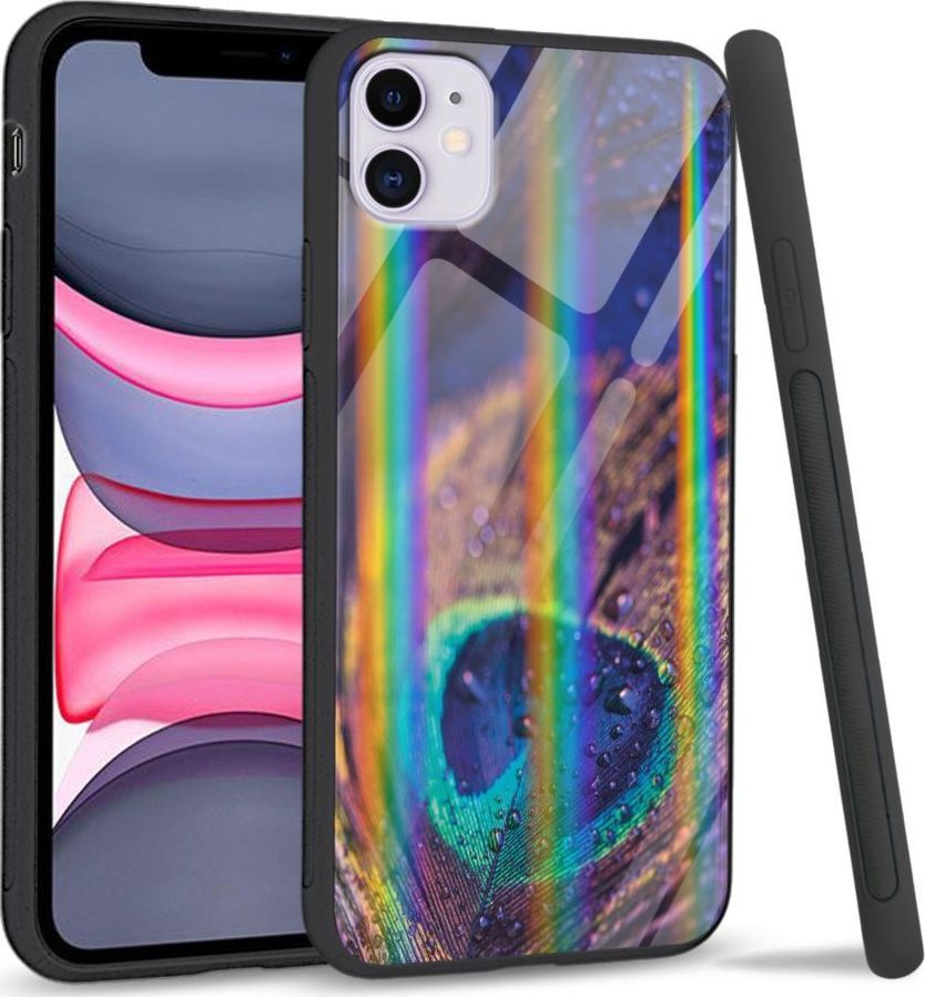 Super Fashion Etui Rainbow Series na Apple iPhone 11 Peacock Feather Closeup 1