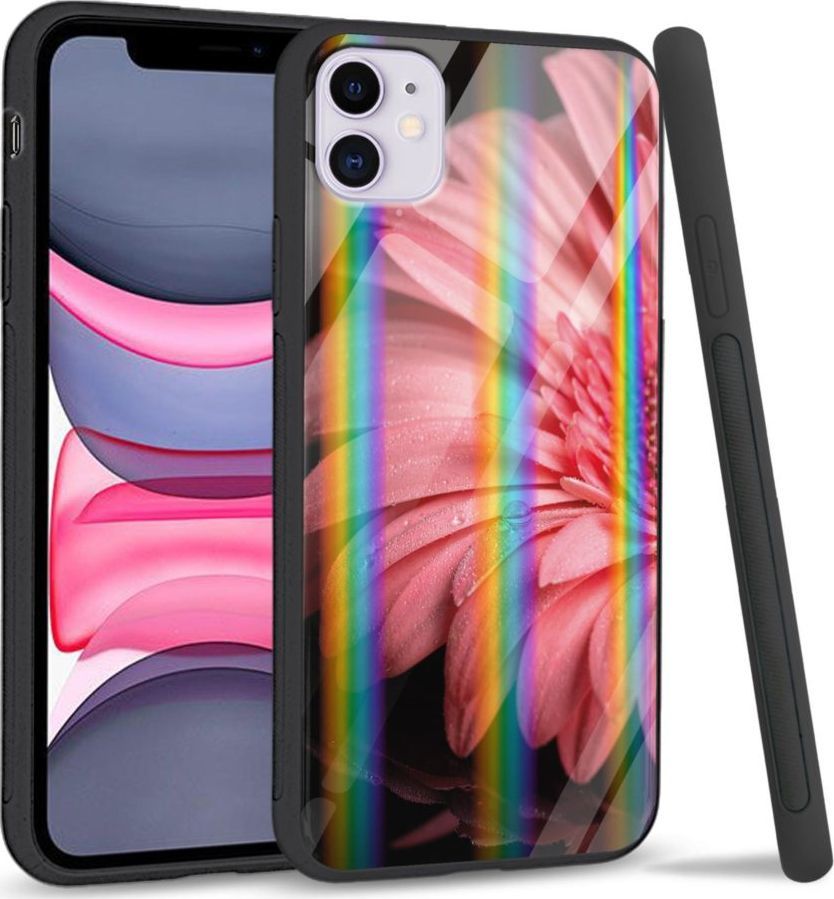 Super Fashion Etui Rainbow Series na Apple iPhone 11 Pink flower 1