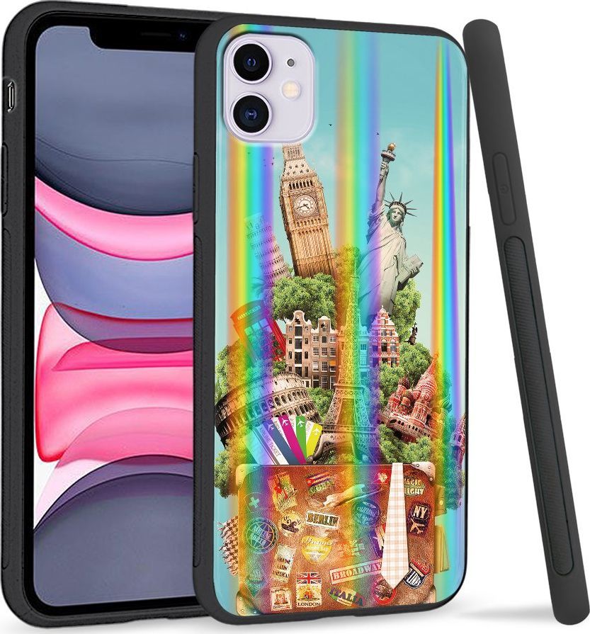 Super Fashion Etui Rainbow Series na Apple iPhone 11 Podróże 1