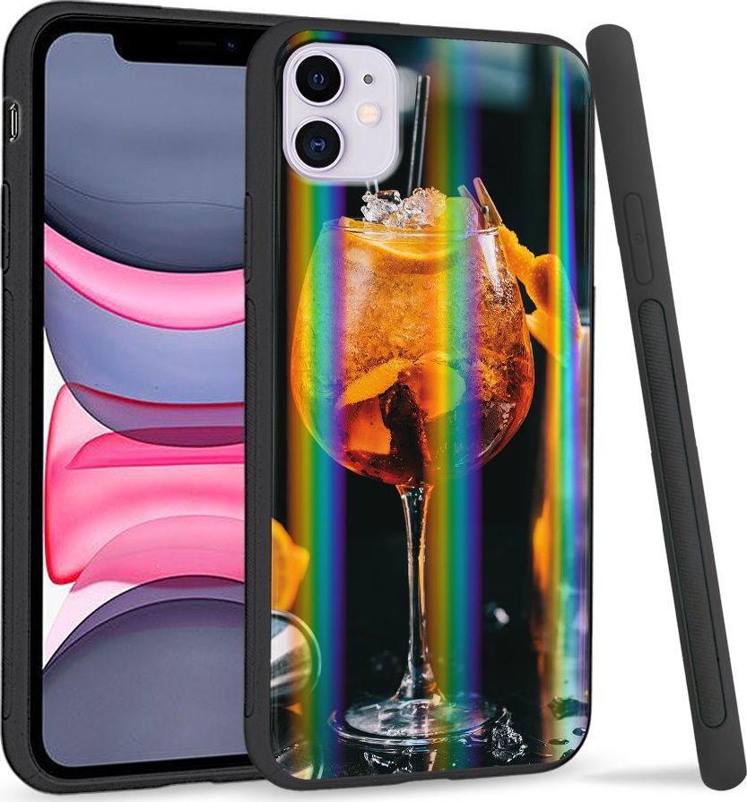 Super Fashion Etui Rainbow Series na Apple iPhone 11 Drink z pomarańczą 1