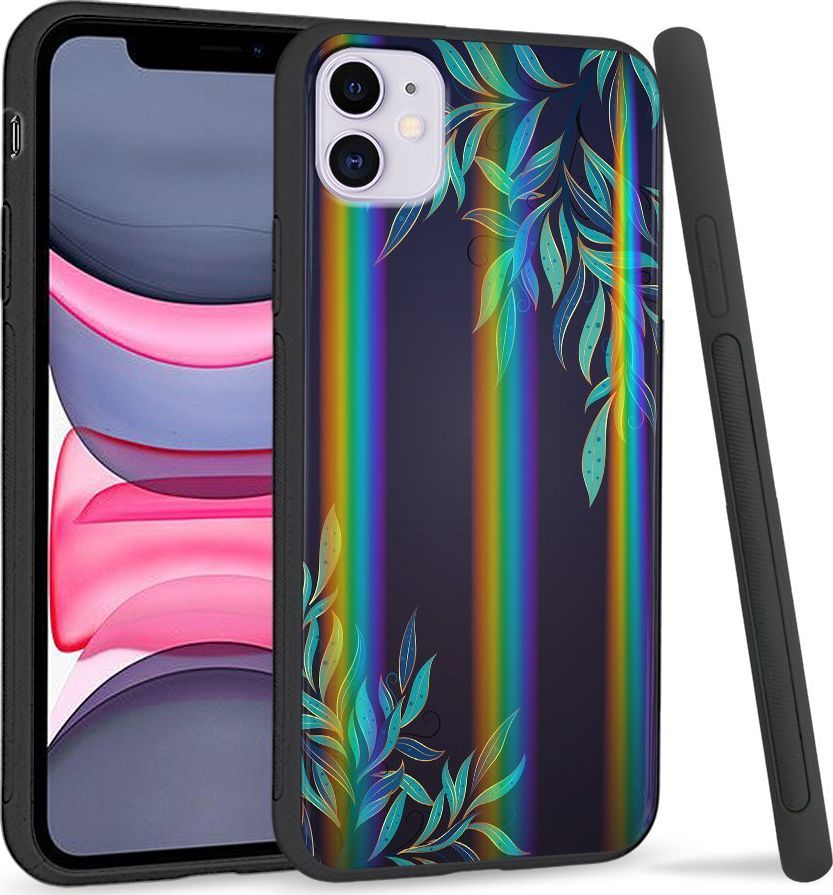 Super Fashion Etui Rainbow Series na Apple iPhone 11 Ramka z lisci 1