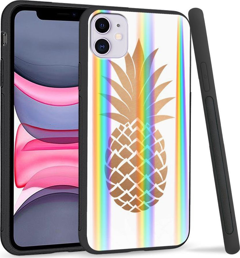 Super Fashion Etui Rainbow Series na Apple iPhone 11 Złoty Ananas 1