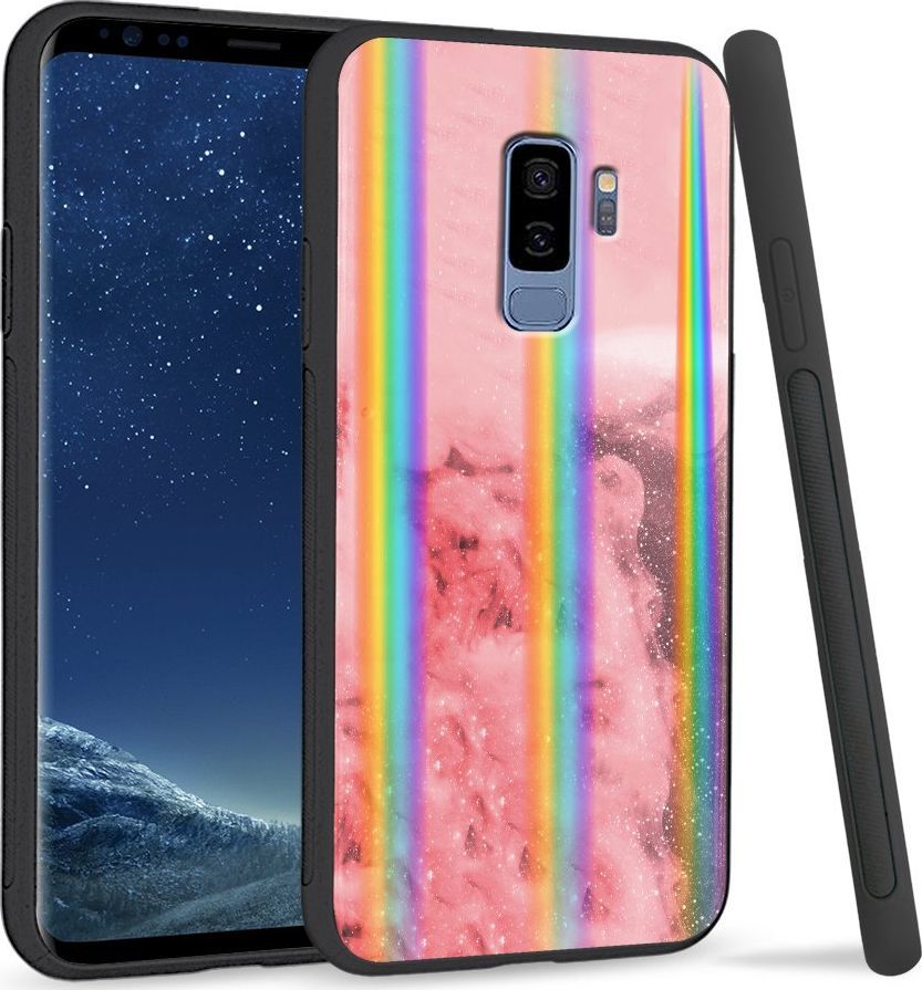 Super Fashion Etui Rainbow Series na Samsung S9 Plus Różowy dym 1