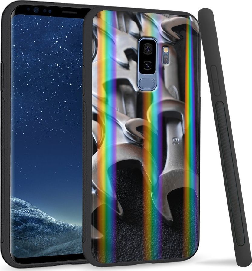 Super Fashion Etui Rainbow Series na Samsung S9 Plus Stalowe klucze 1