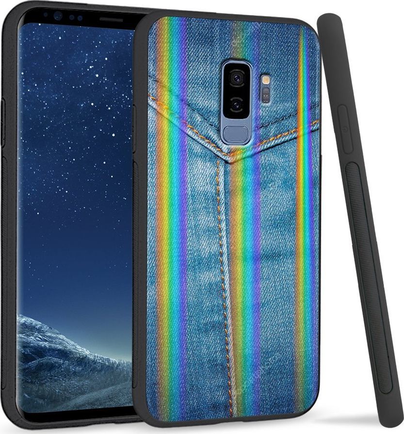 Super Fashion Etui Rainbow Series na Samsung S9 Plus Jeans Pocket 1
