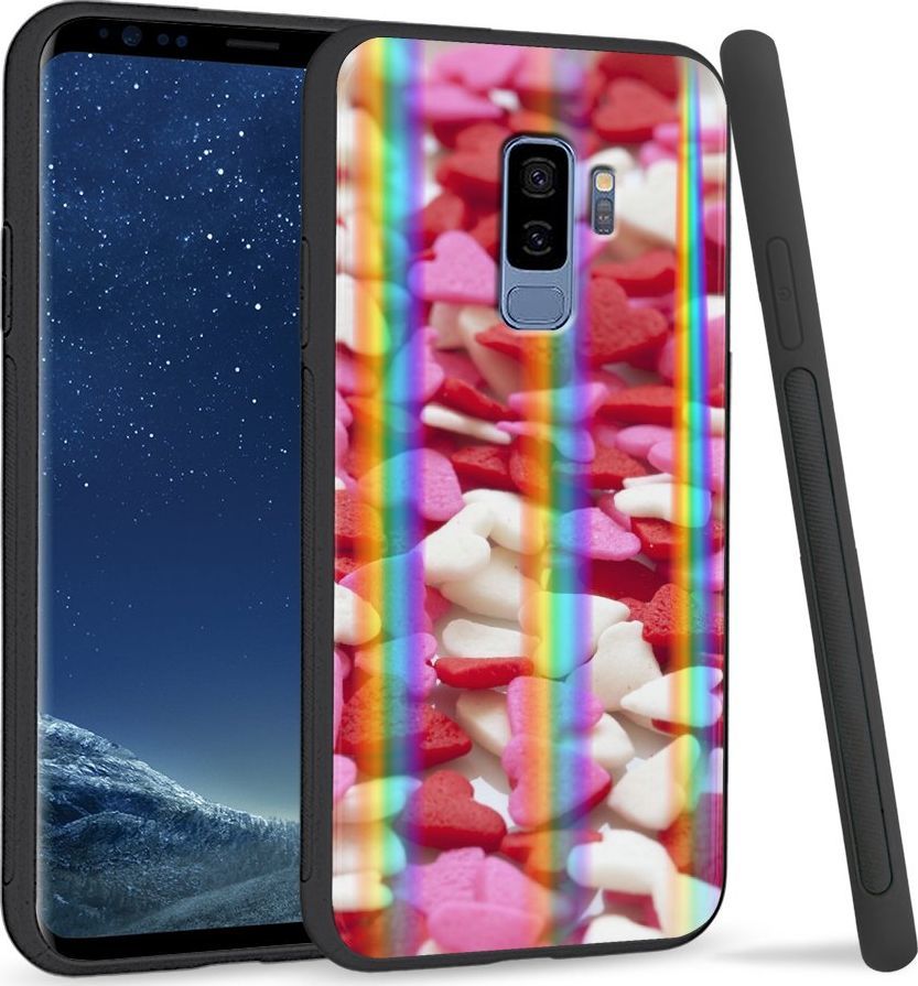 Super Fashion Etui Rainbow Series na Samsung S9 Plus Small Hearts 1