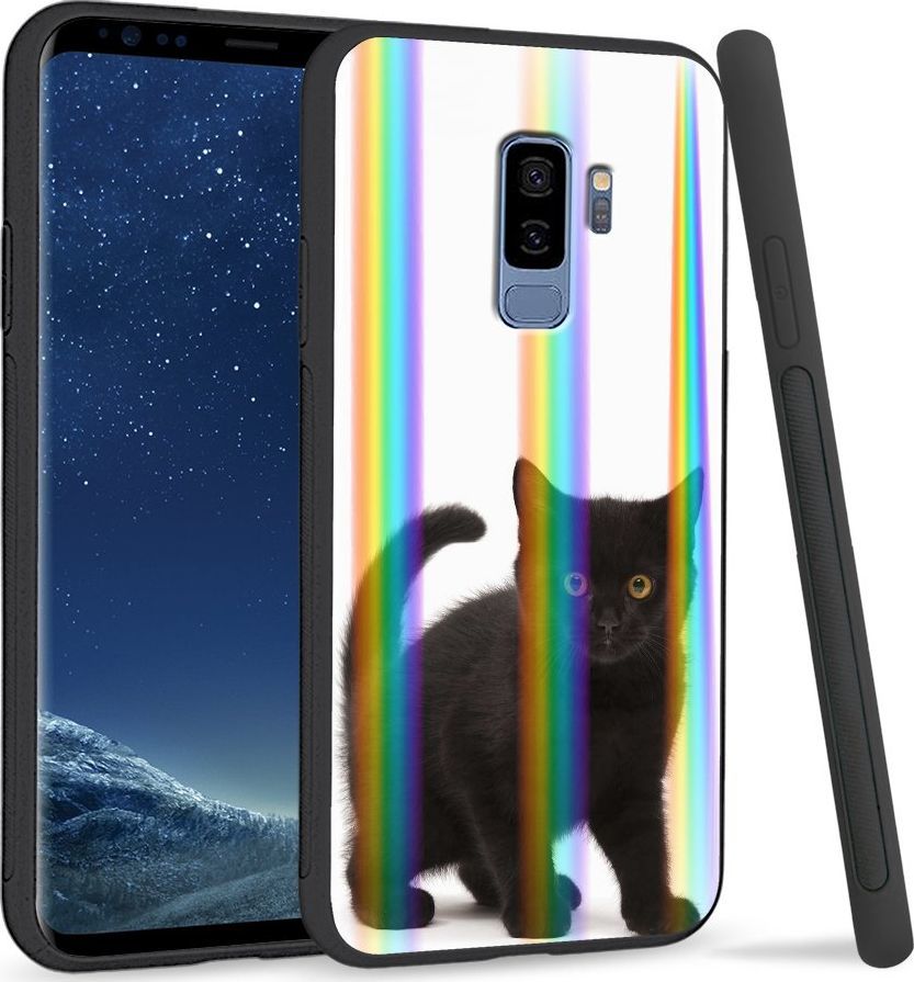 Super Fashion Etui Rainbow Series na Samsung S9 Plus Black Kitty 1