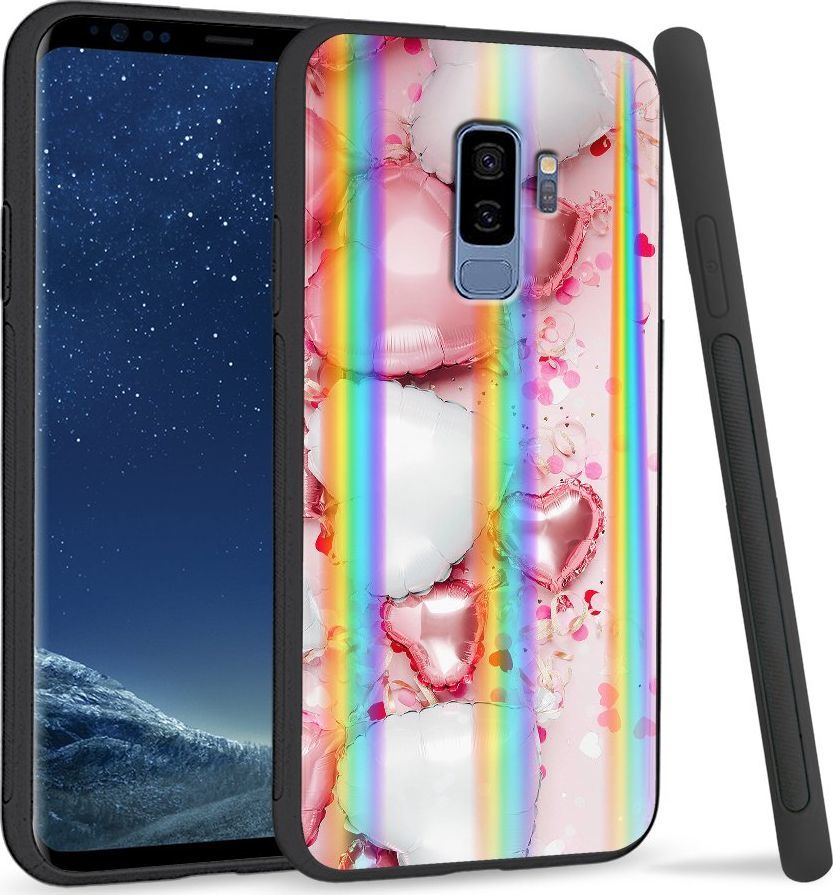 Super Fashion Etui Rainbow Series na Samsung S9 Plus Baloon Hearts 1