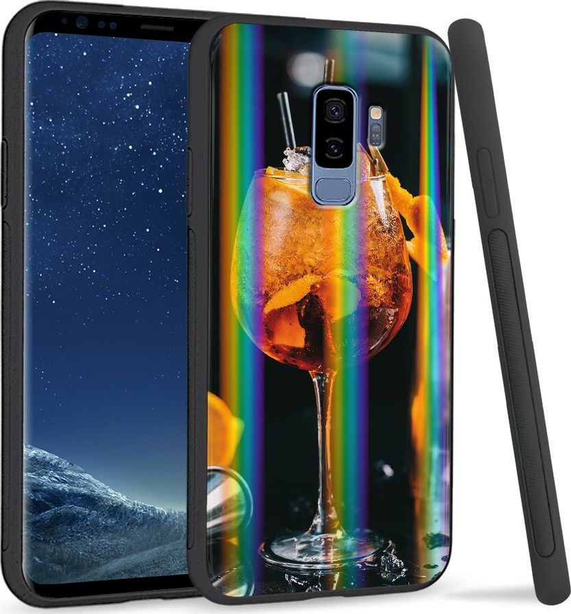 Super Fashion Etui Rainbow Series na Samsung S9 Plus Drink z pomarańczą 1