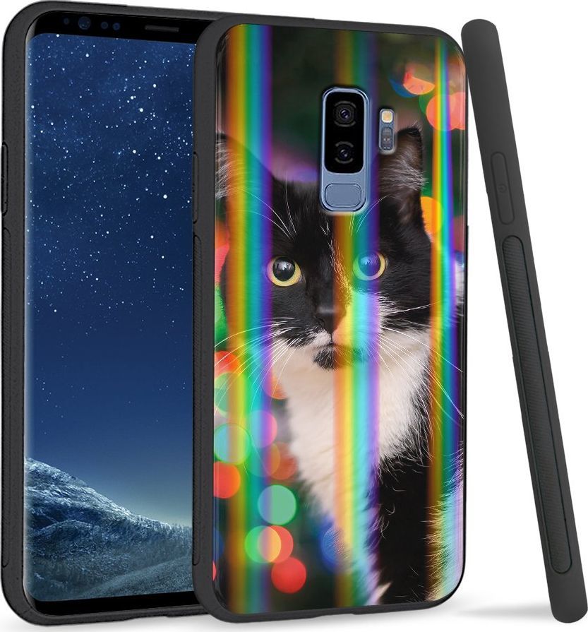 Super Fashion Etui Rainbow Series na Samsung S9 Plus Uroczy kot 1