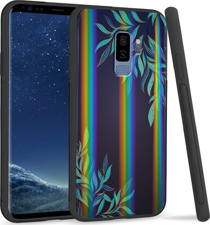 Super Fashion Etui Rainbow Series na Samsung S9 Plus Ramka z lisci 1