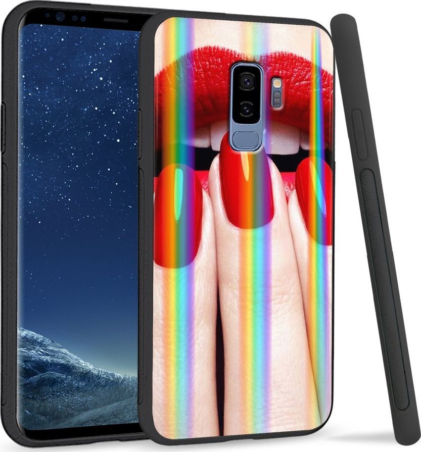 Super Fashion Etui Rainbow Series na Samsung S9 Plus Red Nails 1