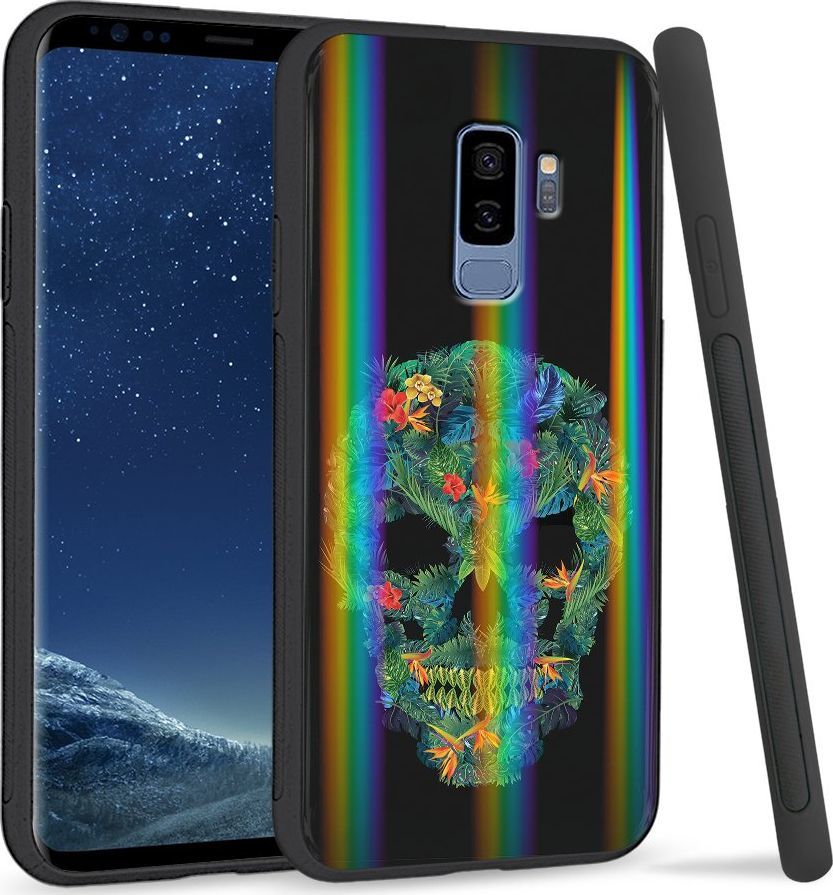 Super Fashion Etui Rainbow Series na Samsung S9 Plus Czaszka z roślin 1