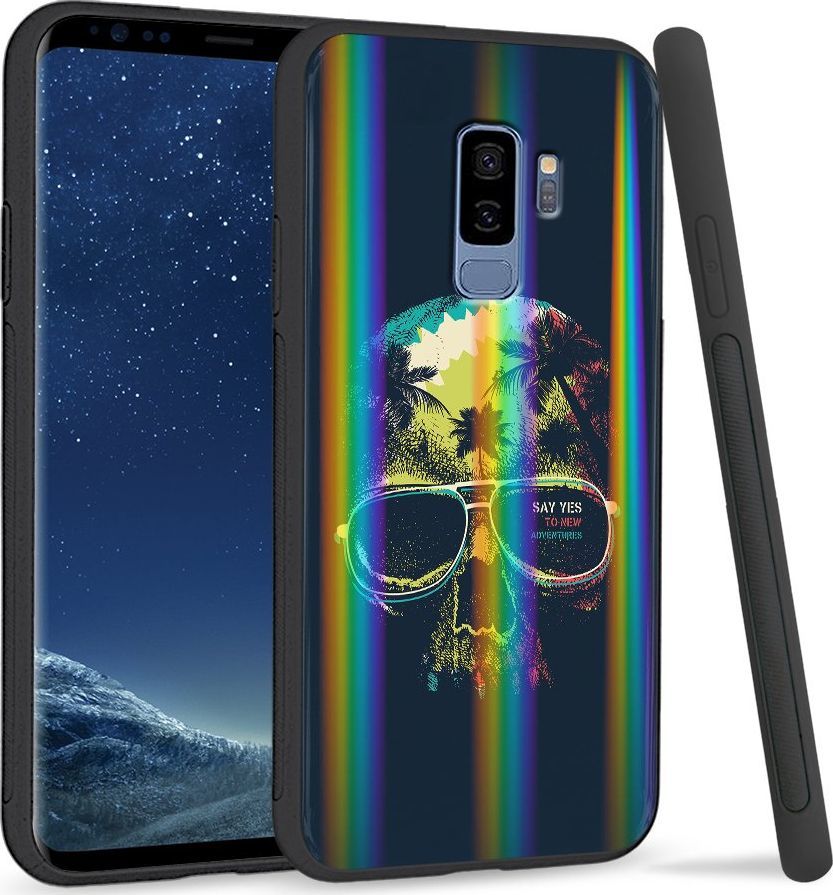 Super Fashion Etui Rainbow Series na Samsung S9 Plus Hawajska czaszka 1