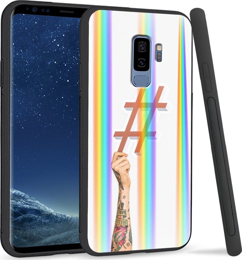 Super Fashion Etui Rainbow Series na Samsung S9 Plus Hasztag 1