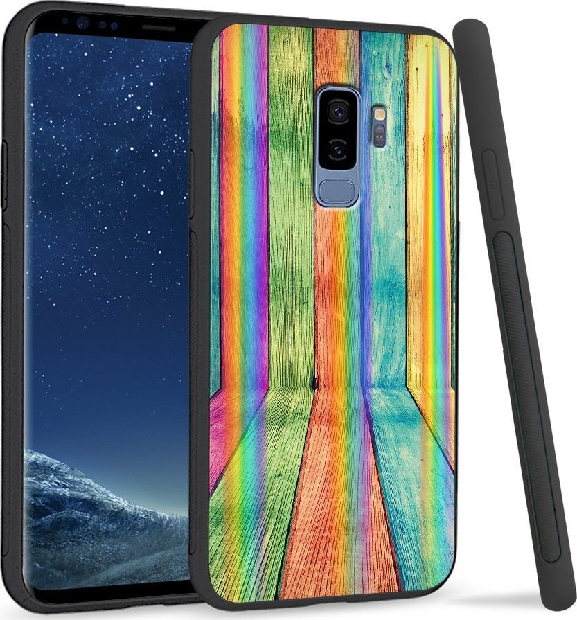 Super Fashion Etui Rainbow Series na Samsung S9 Plus Kolorowe deski 1