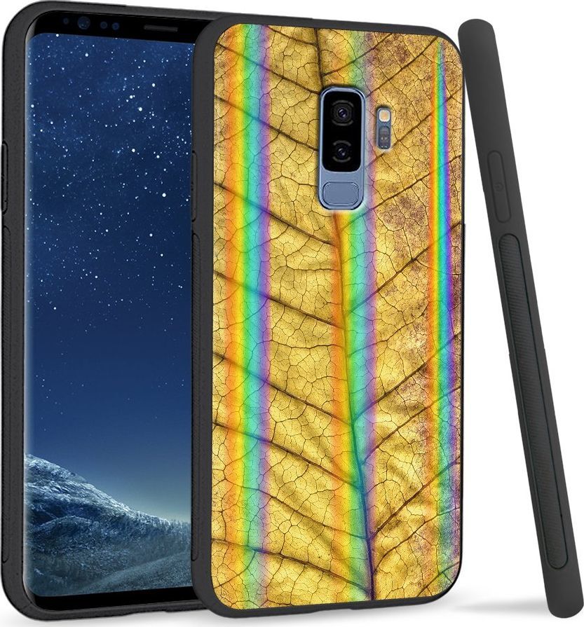 Super Fashion Etui Rainbow Series na Samsung S9 Plus Żółty liść 1