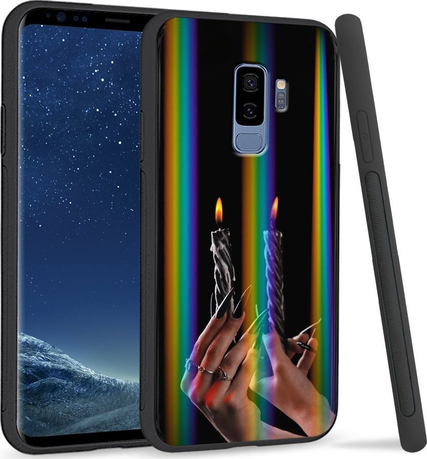 Super Fashion Etui Rainbow Series na Samsung S9 Plus Czarne świeczki 1