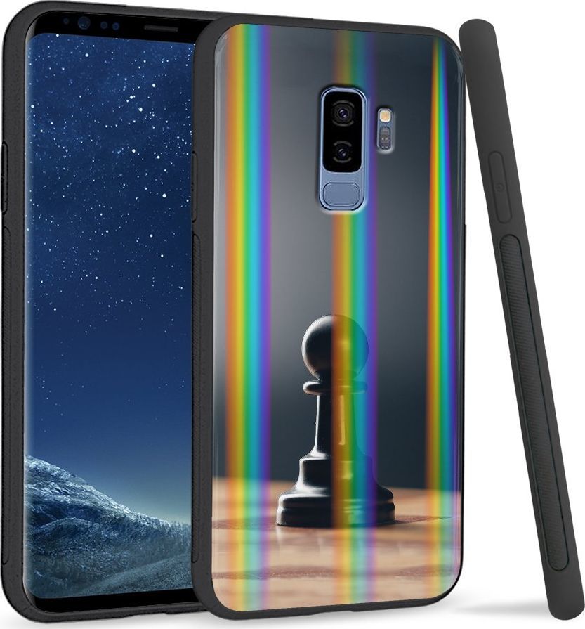 Super Fashion Etui Rainbow Series na Samsung S9 Plus Czarny pionek 1