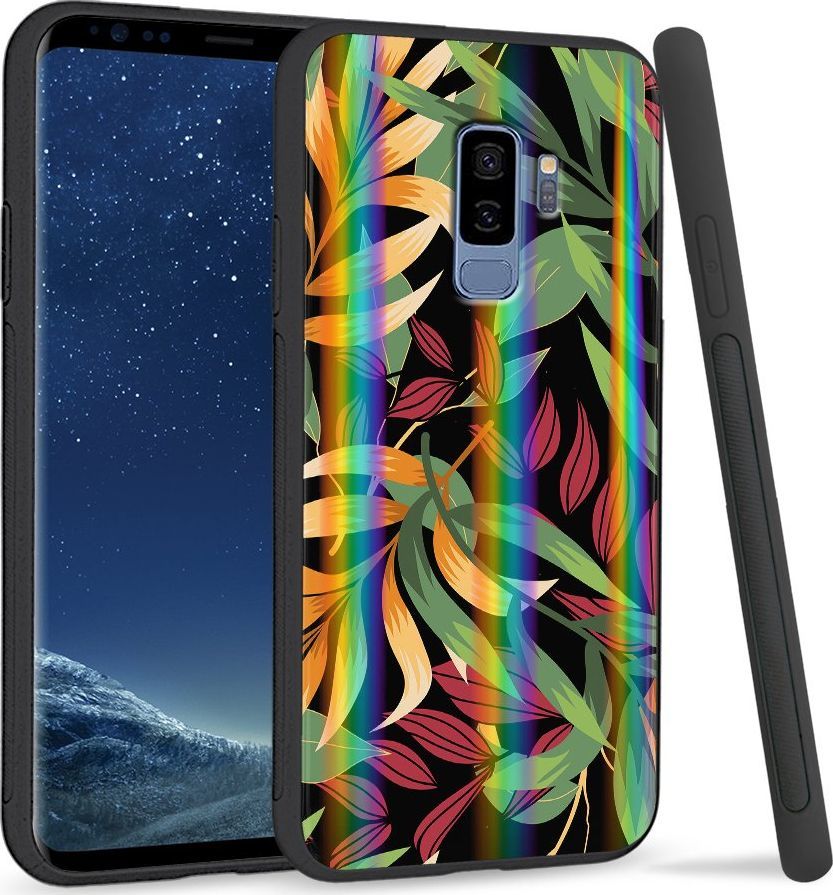 Super Fashion Etui Rainbow Series na Samsung S9 Plus Kolorowe liście 1