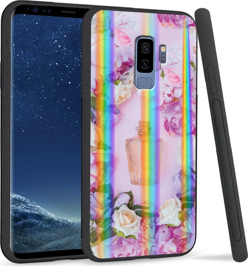 Super Fashion Etui Rainbow Series na Samsung S9 Plus Kwiatowe perfumy 1