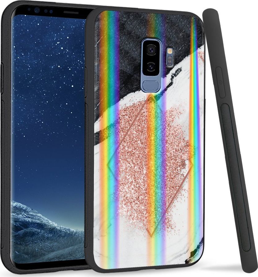 Super Fashion Etui Rainbow Series na Samsung S9 Plus Różowy marmur 1