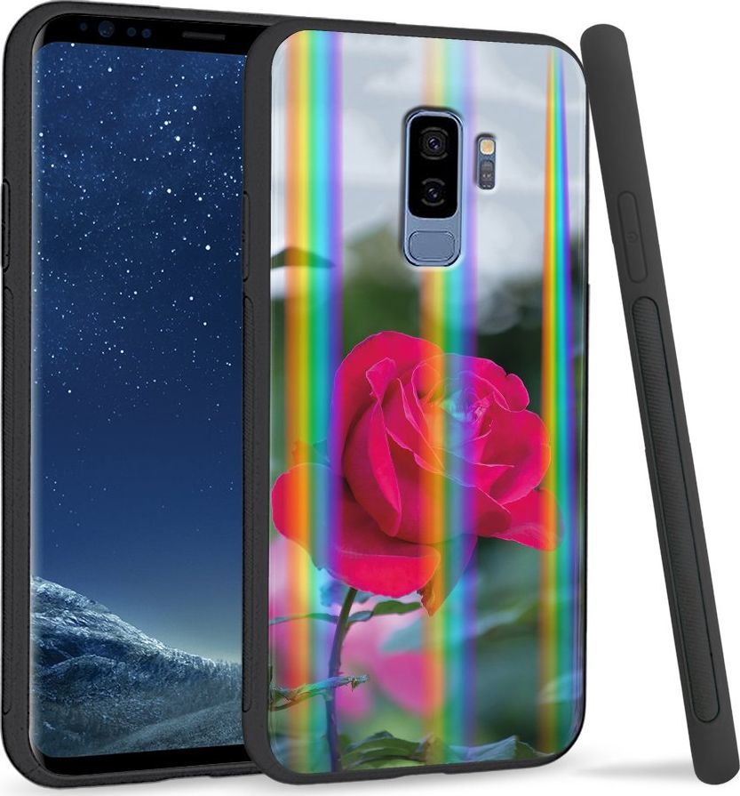 Super Fashion Etui Rainbow Series na Samsung S9 Plus Pąk rózy 1