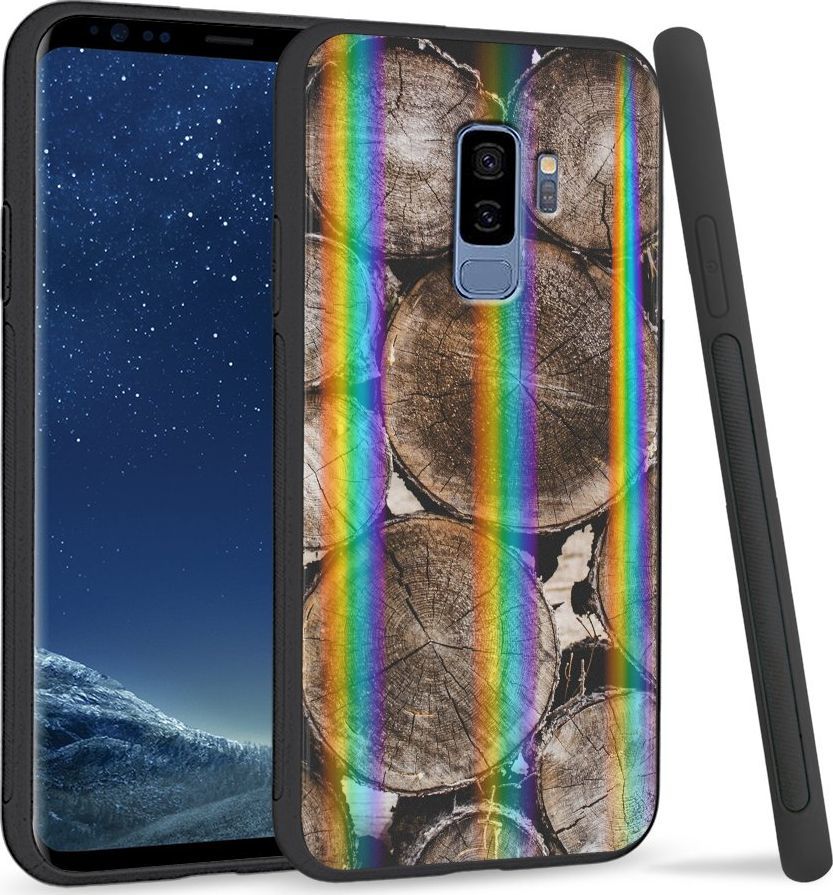 Super Fashion Etui Rainbow Series na Samsung S9 Plus Drewno 1
