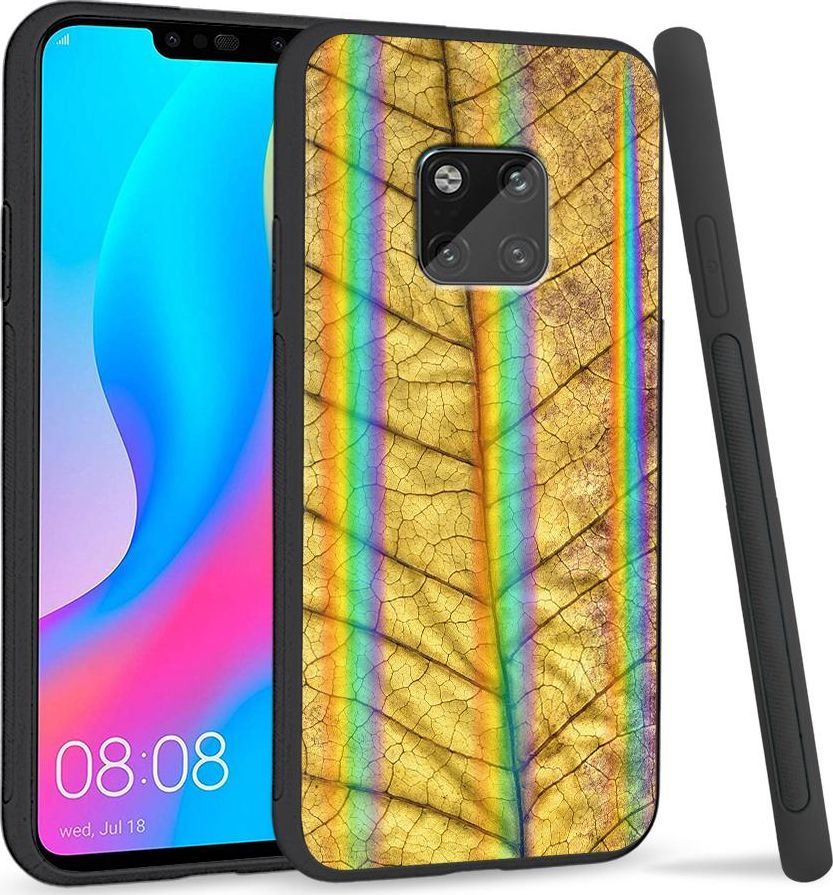 Super Fashion Etui Rainbow Series na Huawei Mate 20 Pro Żółty liść 1