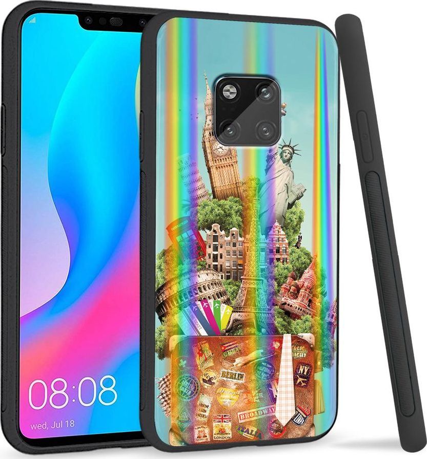 Super Fashion Etui Rainbow Series na Huawei Mate 20 Pro Podróże 1