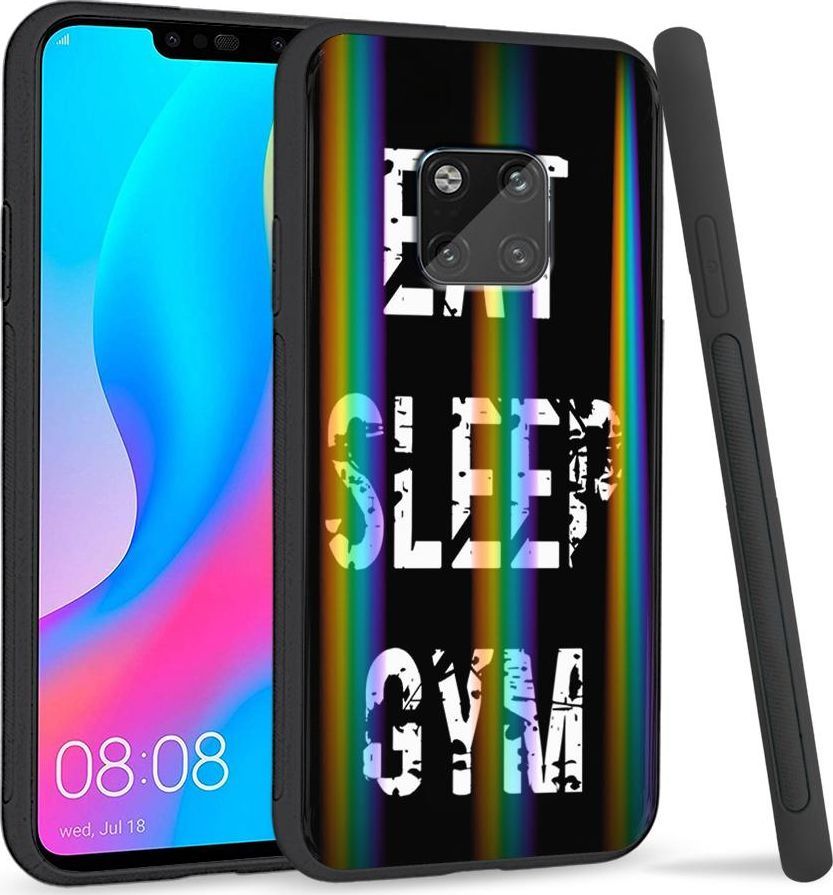 Super Fashion Etui Rainbow Series na Huawei Mate 20 Pro Eat Sleep Gym 1