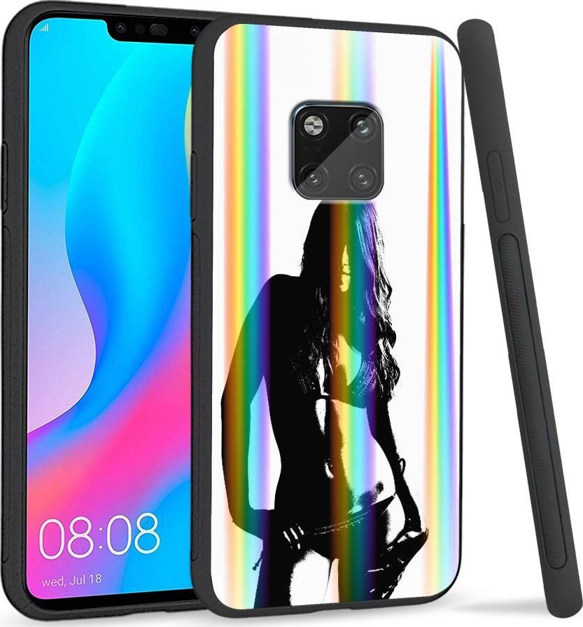 Super Fashion Etui Rainbow Series na Huawei Mate 20 Pro Kobieta retro 1