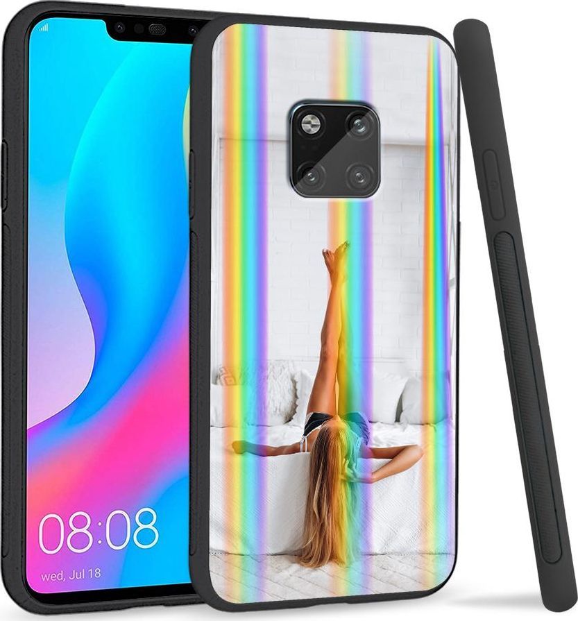 Super Fashion Etui Rainbow Series na Huawei Mate 20 Pro Biały pokók 1