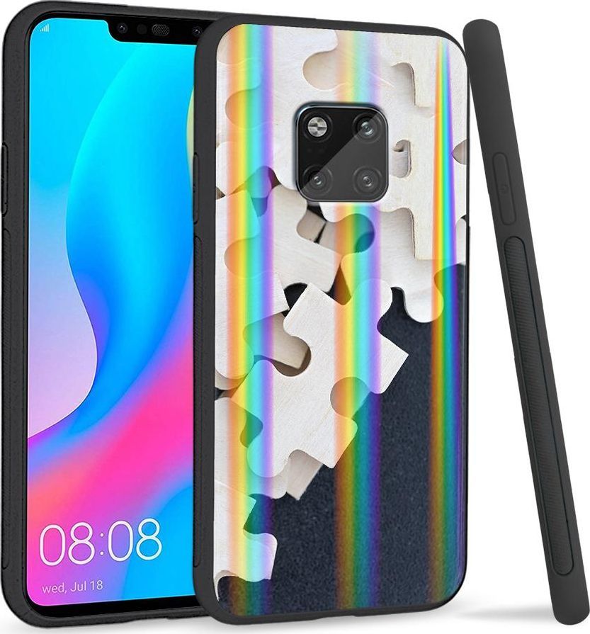 Super Fashion Etui Rainbow Series na Huawei Mate 20 Pro Drewniane puzzle 1