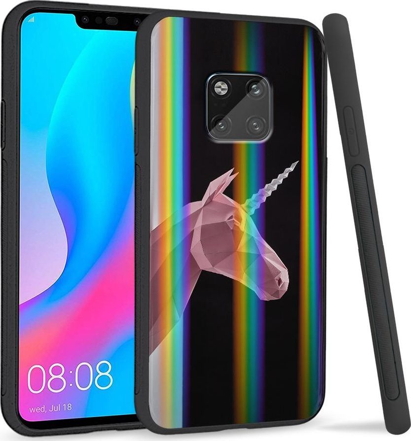 Super Fashion Etui Rainbow Series na Huawei Mate 20 Pro Jednorożec 3D 1
