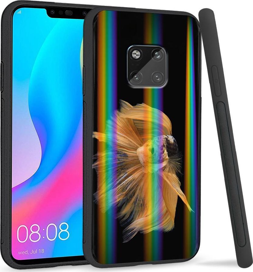 Super Fashion Etui Rainbow Series na Huawei Mate 20 Pro Złota rybka 1